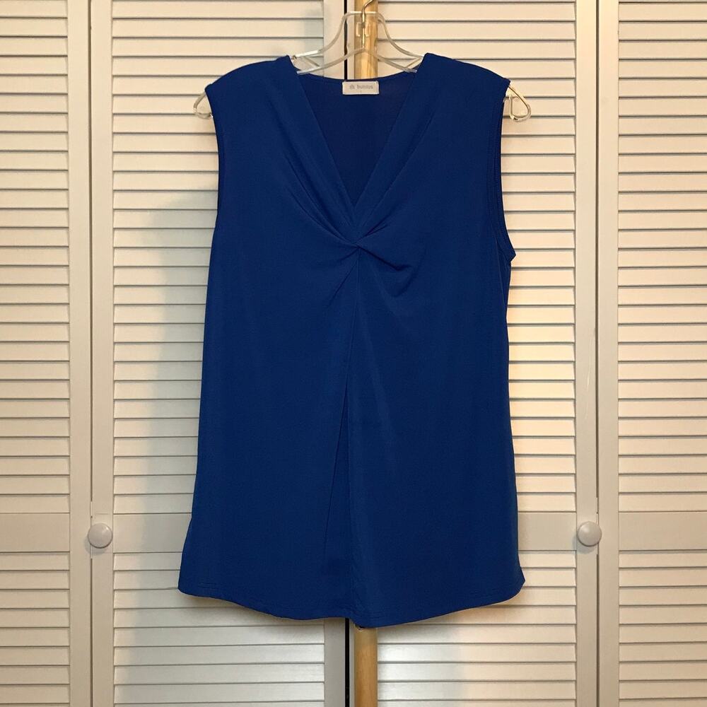 Bulotus Center Gathered V-neck Sleeveless Stretch Blouse L